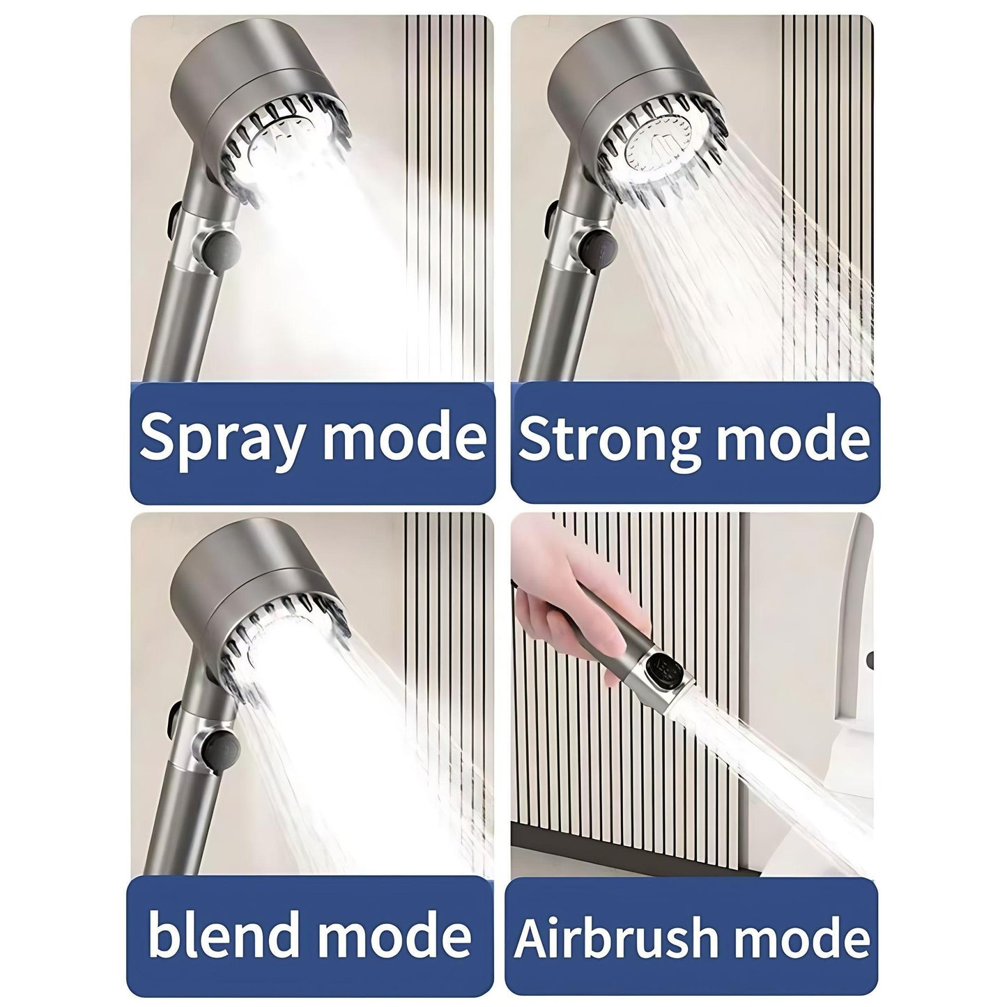 Shower Head Set With Massage Heads, Multiple Filters And Mode-Switching Function For Various Watering Modes Inkedjoy