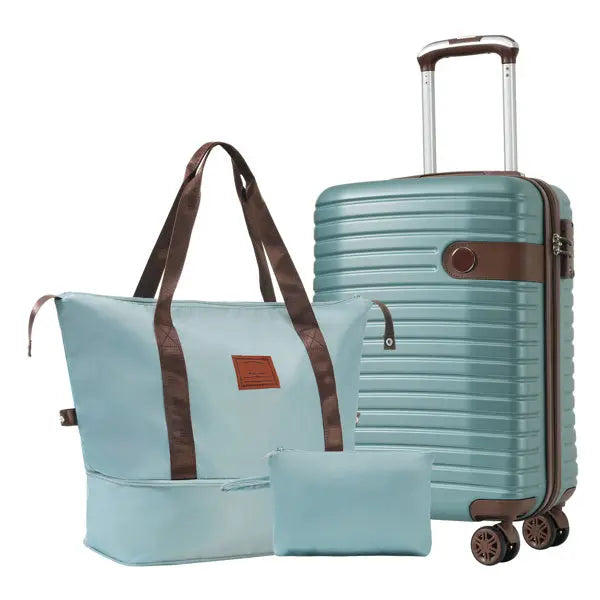 New Luggage Set With 3 ABS Hard Shells Inkedjoy