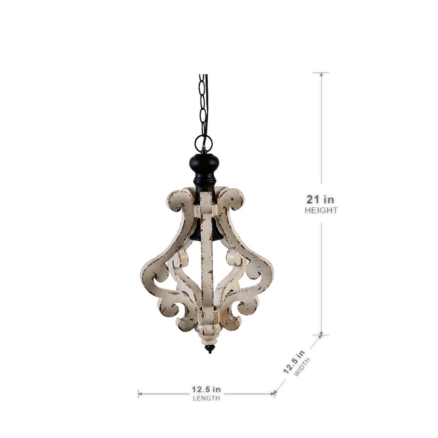 Farmhouse Chandelier, Dilapidated White Chandelier French Country Wood My Store