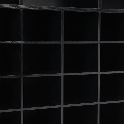 Stylish Design 24 Shoe Cabinet Console, Modern Black Inkedjoy