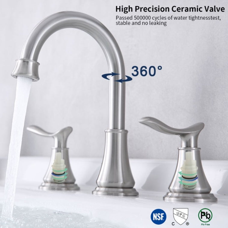 2-Handle 8 Inch Widespread Bathroom Sink Faucet My Store