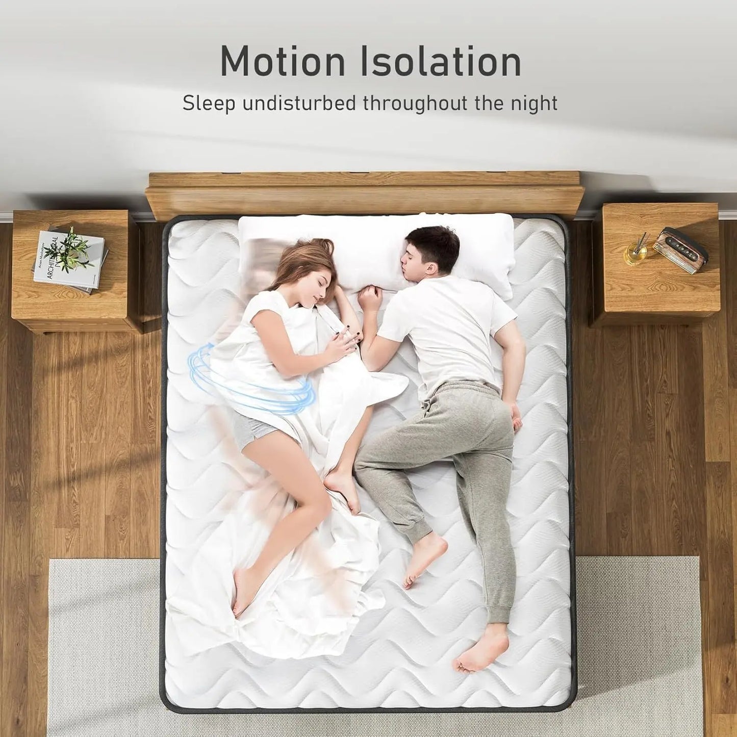 Twin Hybrid Innerspring Mattress, Plush Mattress Foam Spring Mattress, Single Bed Mattress In Box With Stress Relief,  Double Mattress With Medium Firmness My Store