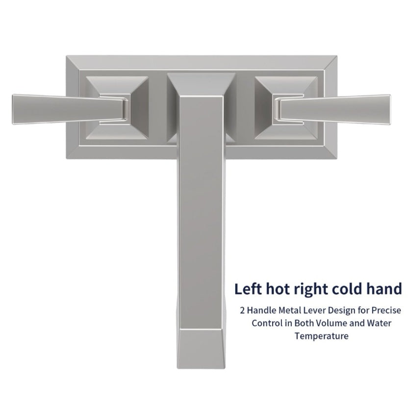 2-Handle Bathroom Sink Faucet Brushed Nickel My Store