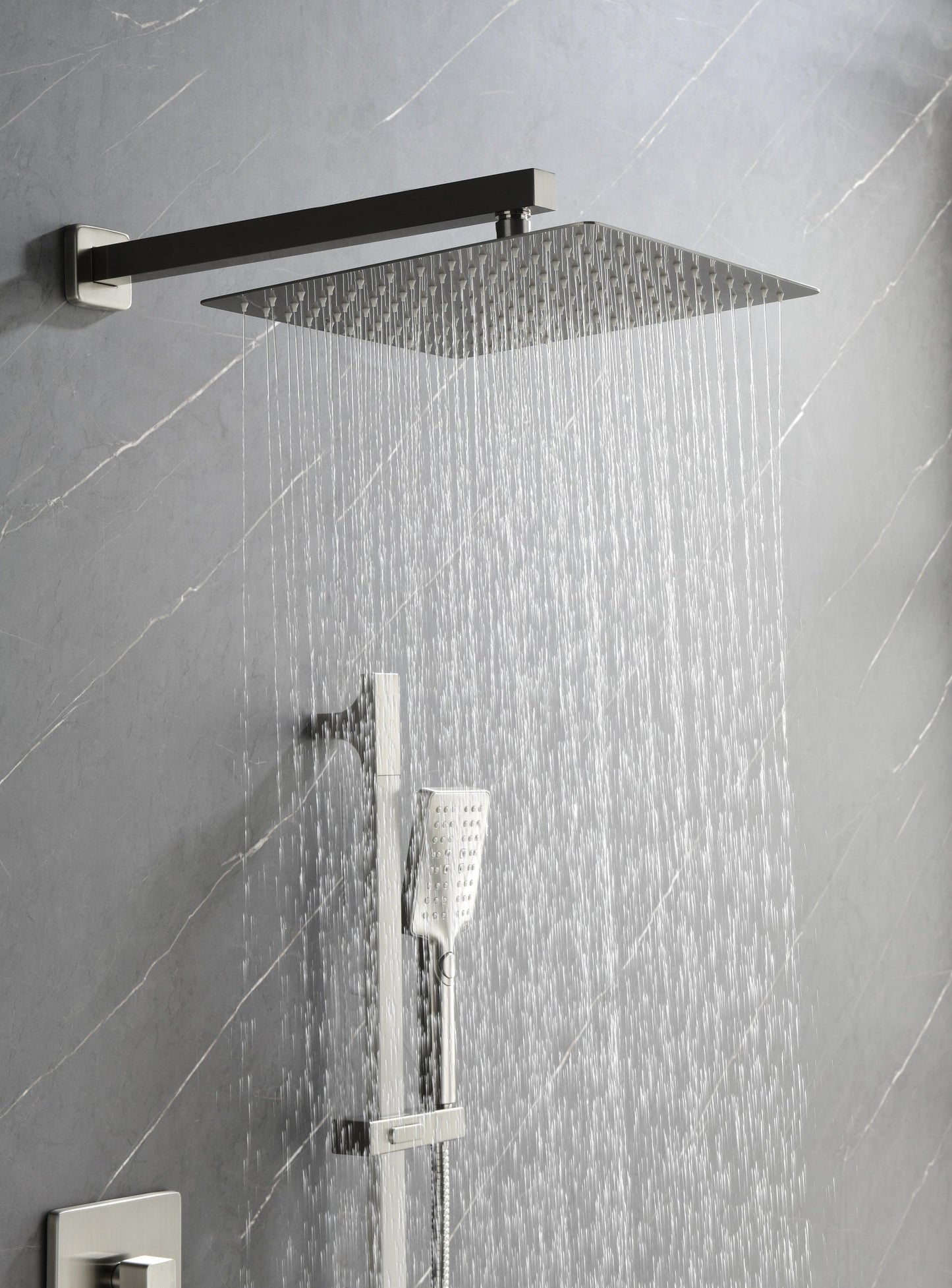 Shower System With Hand Held, Slide Bar, Sprayer Inkedjoy