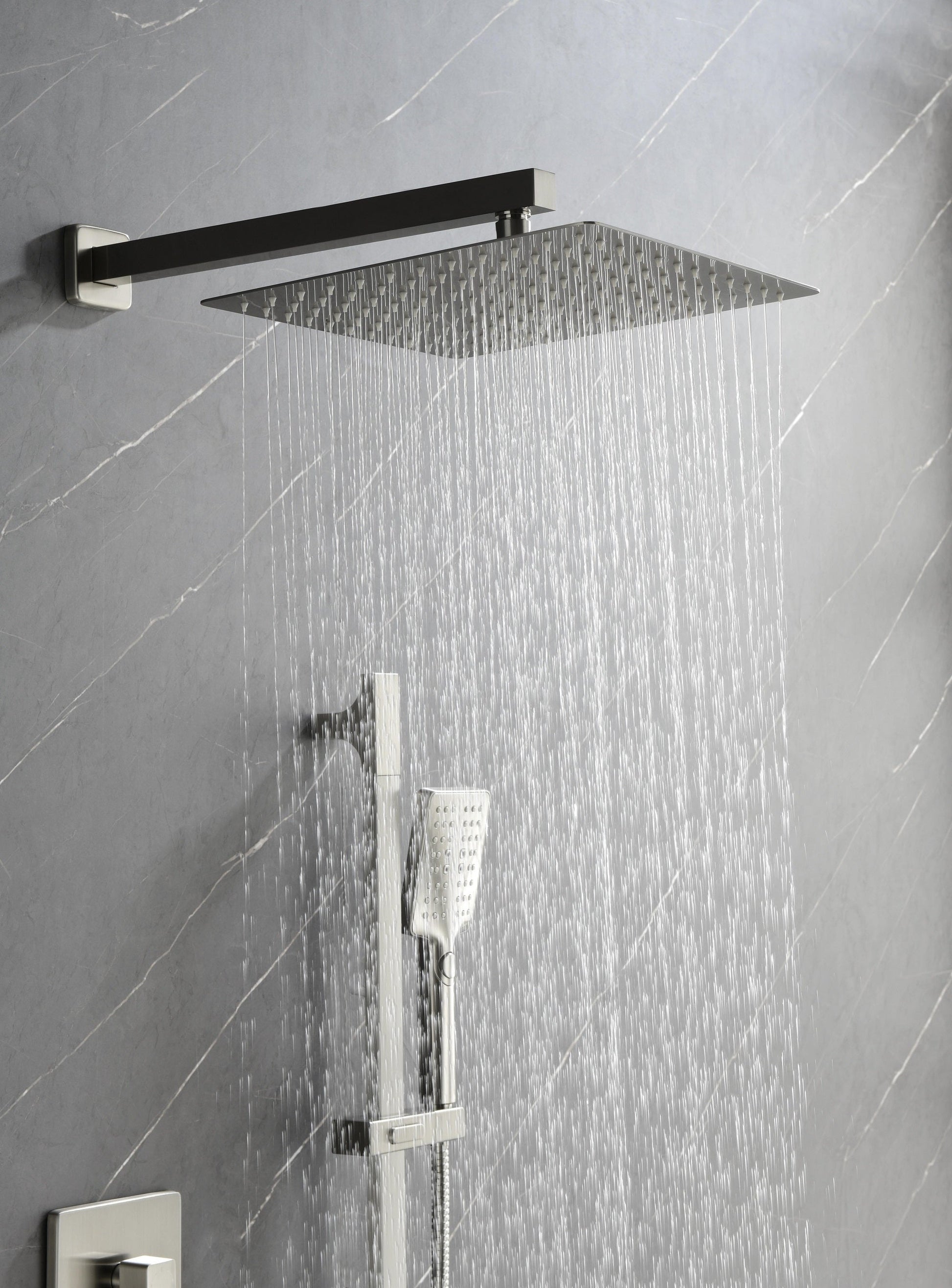 Shower System With Hand Held, Slide Bar, Sprayer Inkedjoy