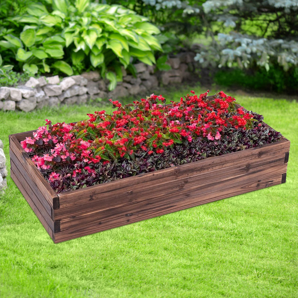 Elevated Wooden Garden Planter Box Bed Kit Inkedjoy