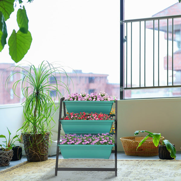 5 Floors Trapezoidal Green Flower Inkedjoy