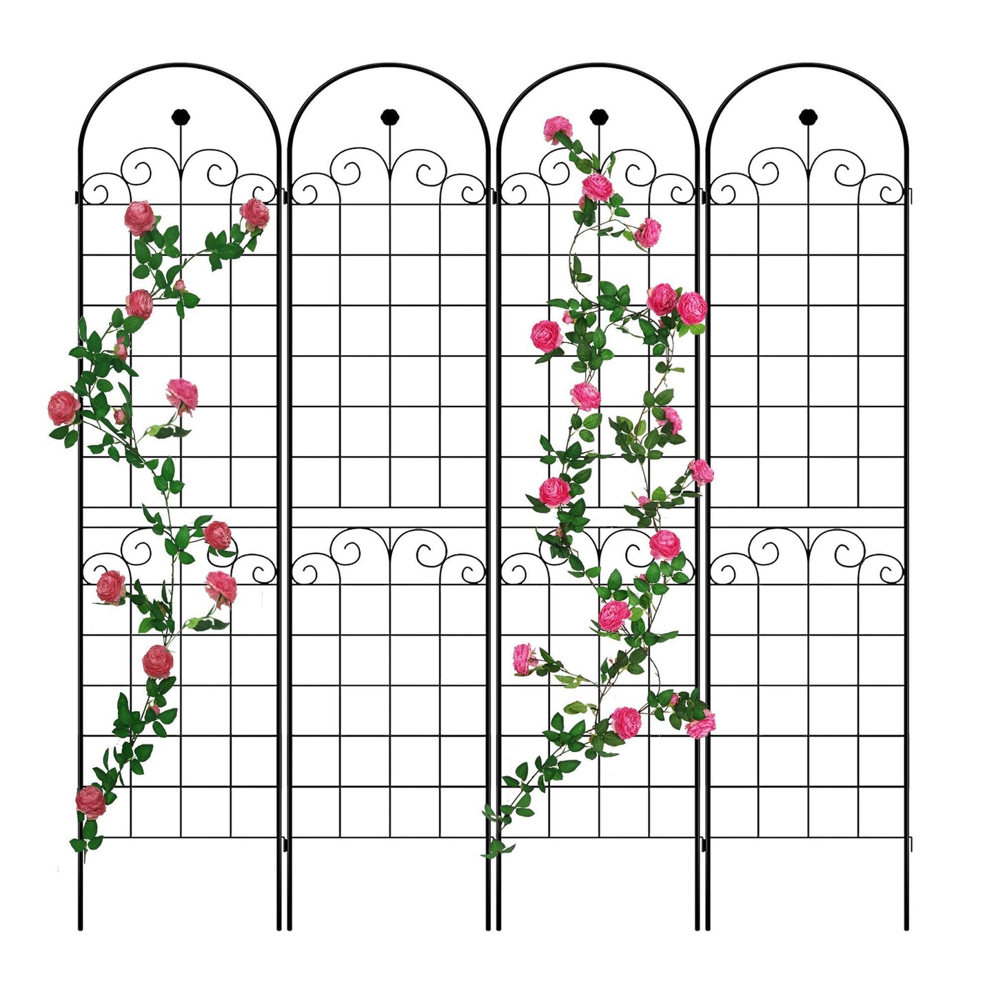 4 Pack Metal Garden Trellis For Climbing Plants Outdoor Netting Trellis Inkedjoy