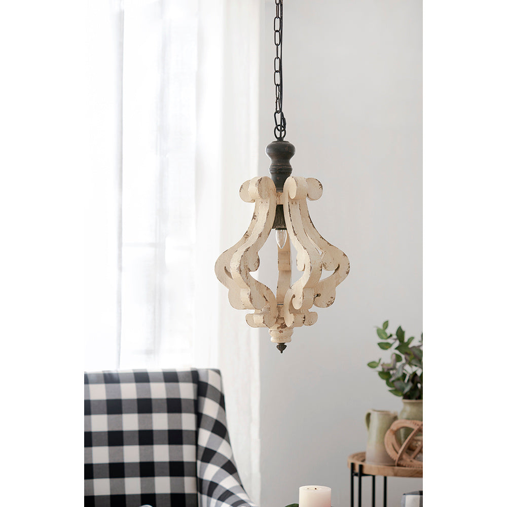 Farmhouse Chandelier, Dilapidated White Chandelier French Country Wood My Store
