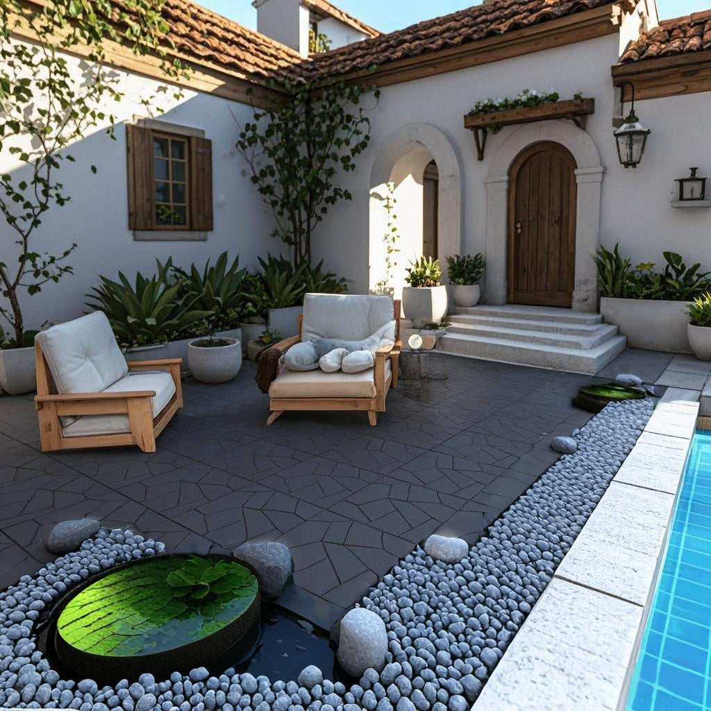 Waterproof, Wear-resistant, DIY Assembly, Garden, Courtyard, Balcony,plastic Flooring Inkedjoy