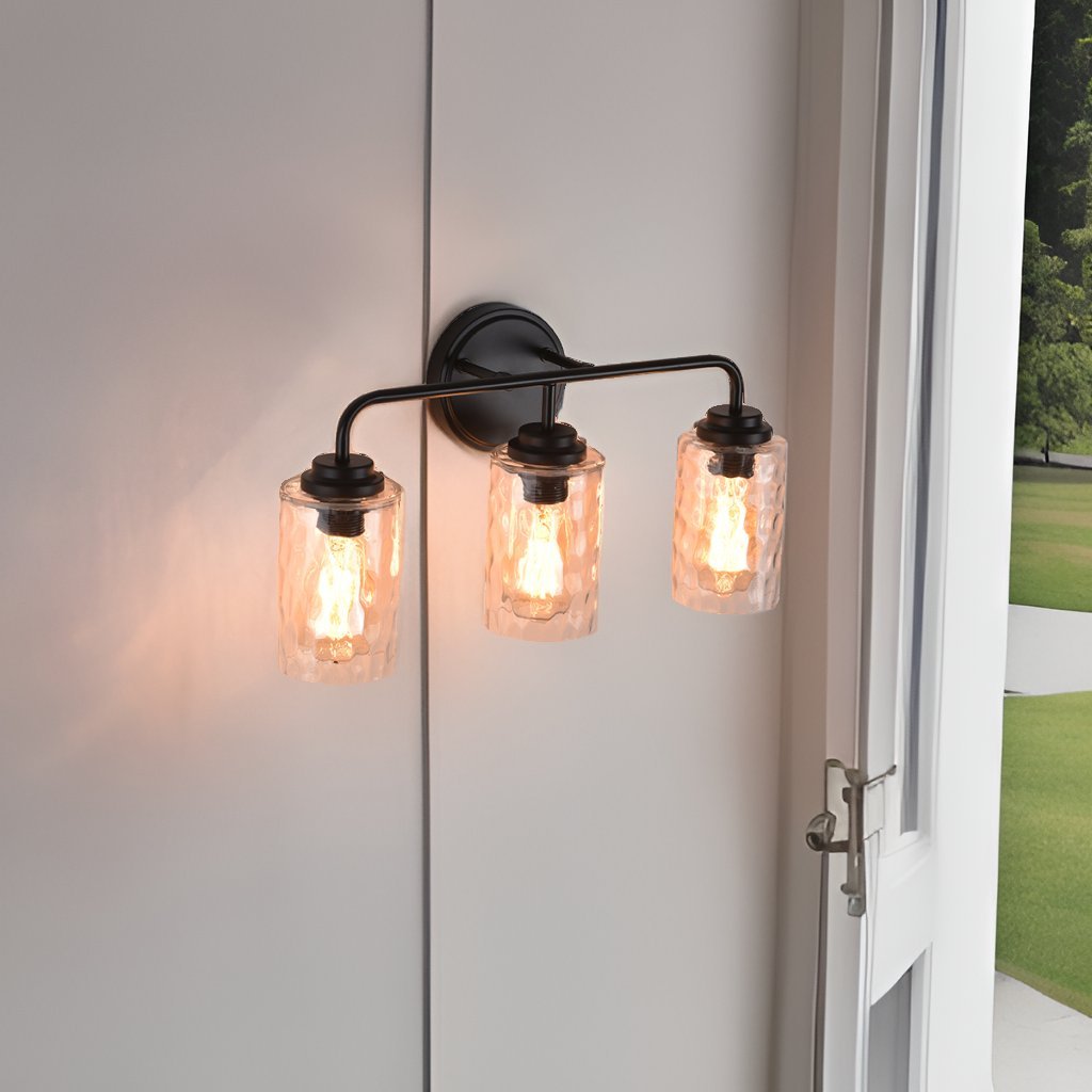 3-Light With Clear Glass Glacier Shade My Store