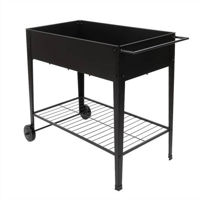 Mobile Metal Raised Garden Bed Cart With Legs Inkedjoy