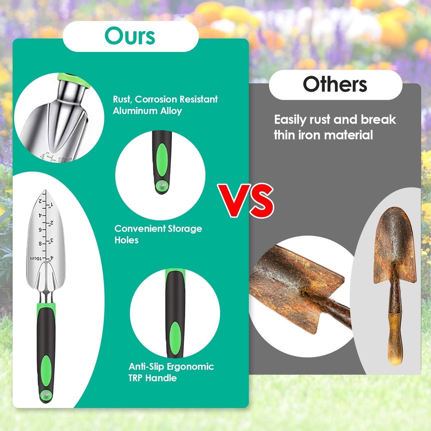 13Pcs Garden Tool Set Aluminum Alloy Gardening Hand Tools Starter Kit With Garden Bag Heavy Duty Inkedjoy