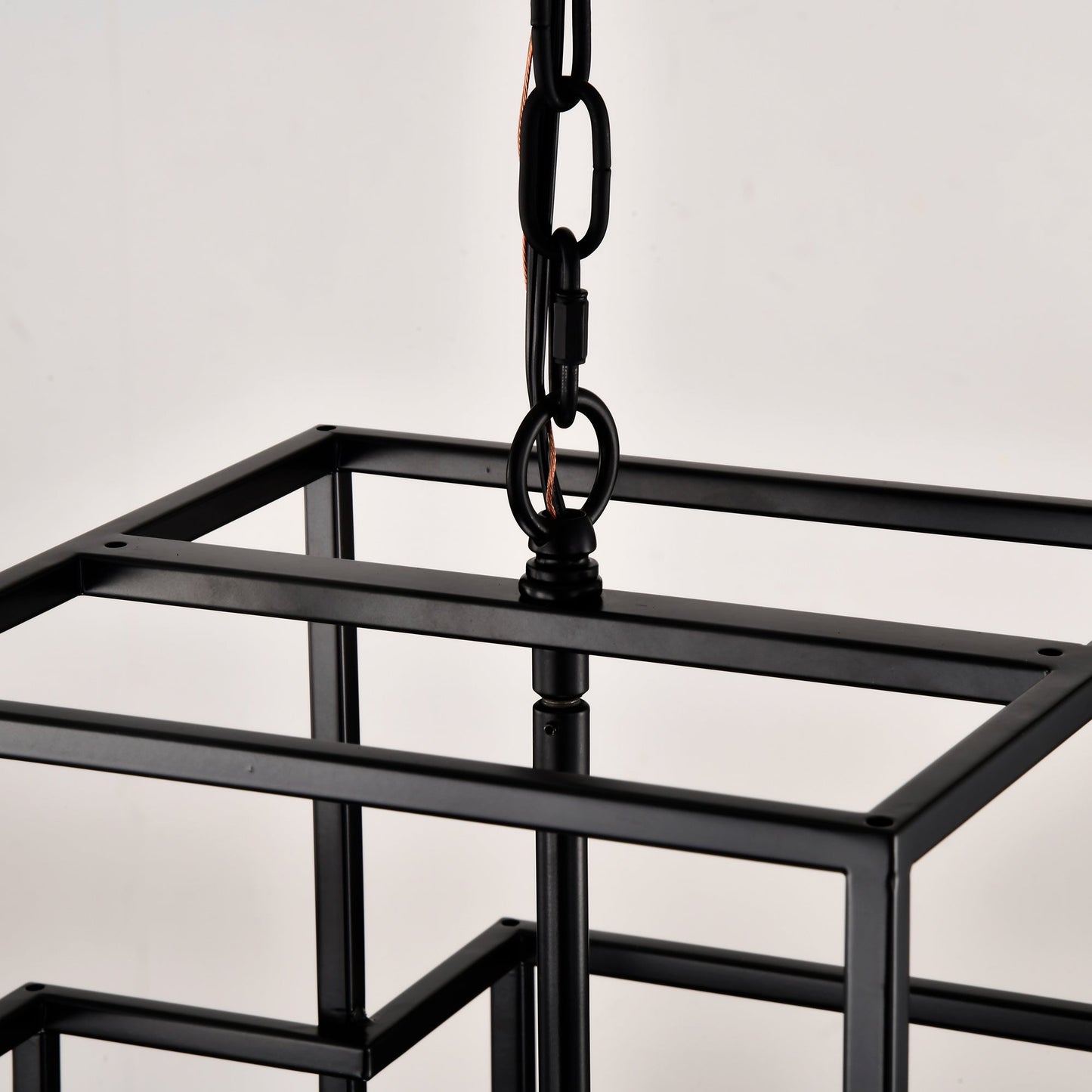 8-Light Metal Lantern Tiered Pendant Hanging Light Fixtures Inkedjoy