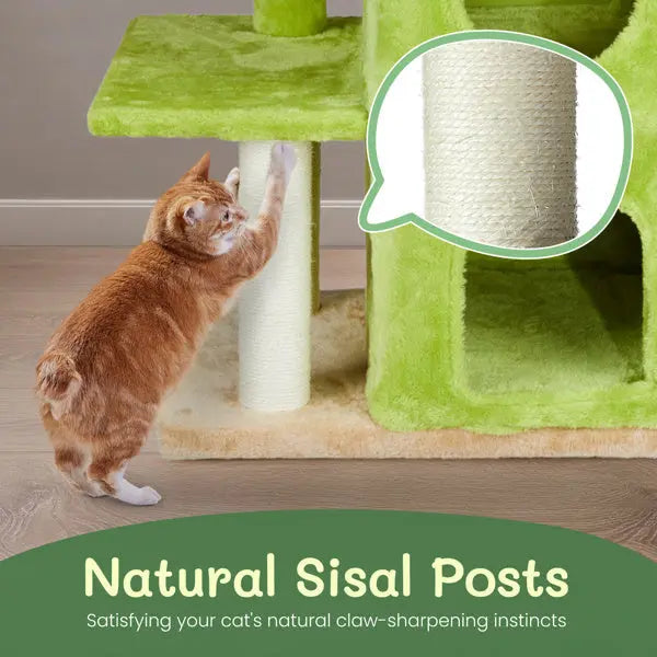 3-inch Yellow-green Speaker-shaped Double-layer Cat House  Hammock Cat Bed My Store