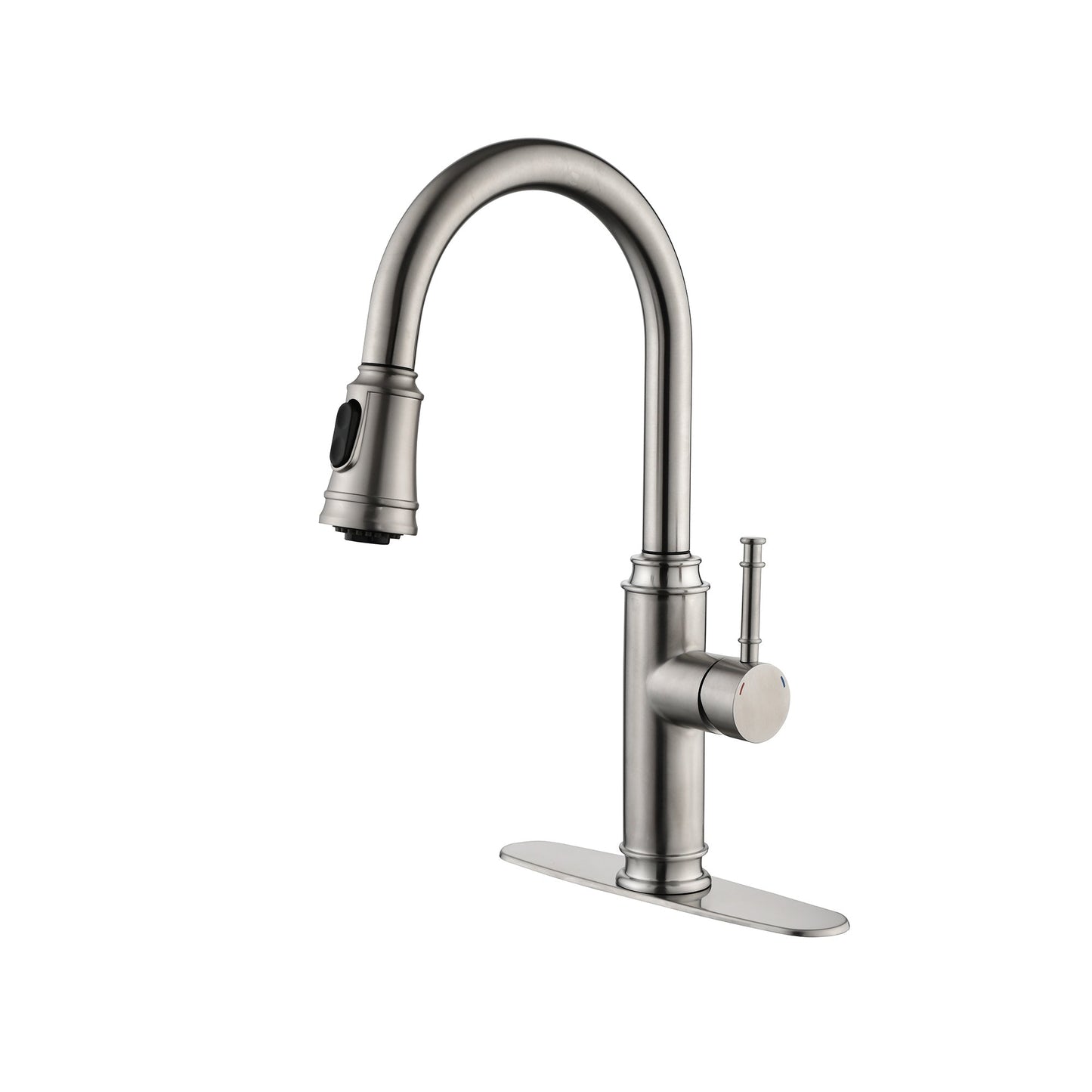 Single Handle High  Pull Out Kitchen Faucet- Stainless Steel Ohberri