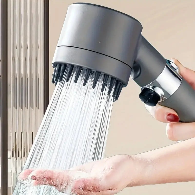 Stainless Steel Fixture - 5 Filter Shower Set, With 3 Adjustable Modes Inkedjoy