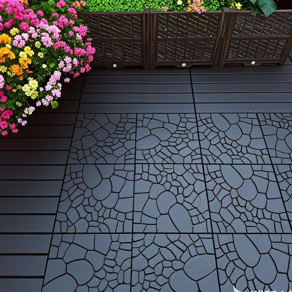 Waterproof, Wear-resistant, DIY Assembly, Garden, Courtyard, Balcony,plastic Flooring Inkedjoy