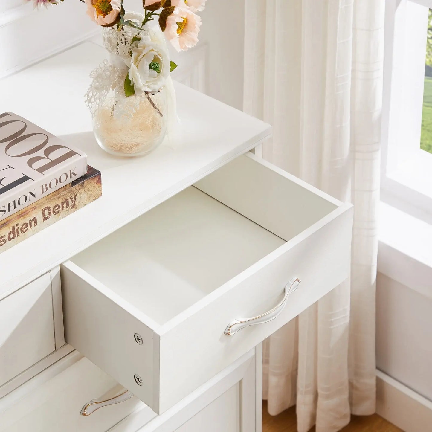 Bedroom 9-Drawer Dresser With Antique Handles, Wood Chest For Kids Room My Store