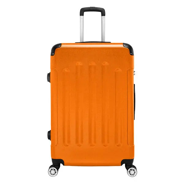 3-in-1 ABS Trolley Case 20 Inches, 24 Inches, 28 Inches Orange Inkedjoy