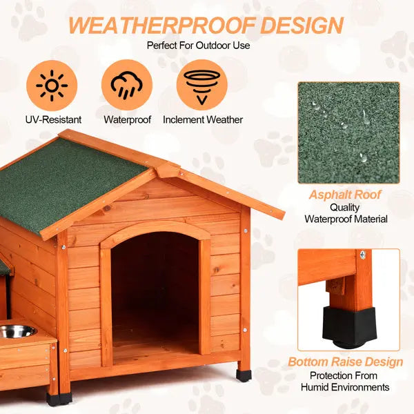 Green Asphalt Roof Golden Red Pet House My Store
