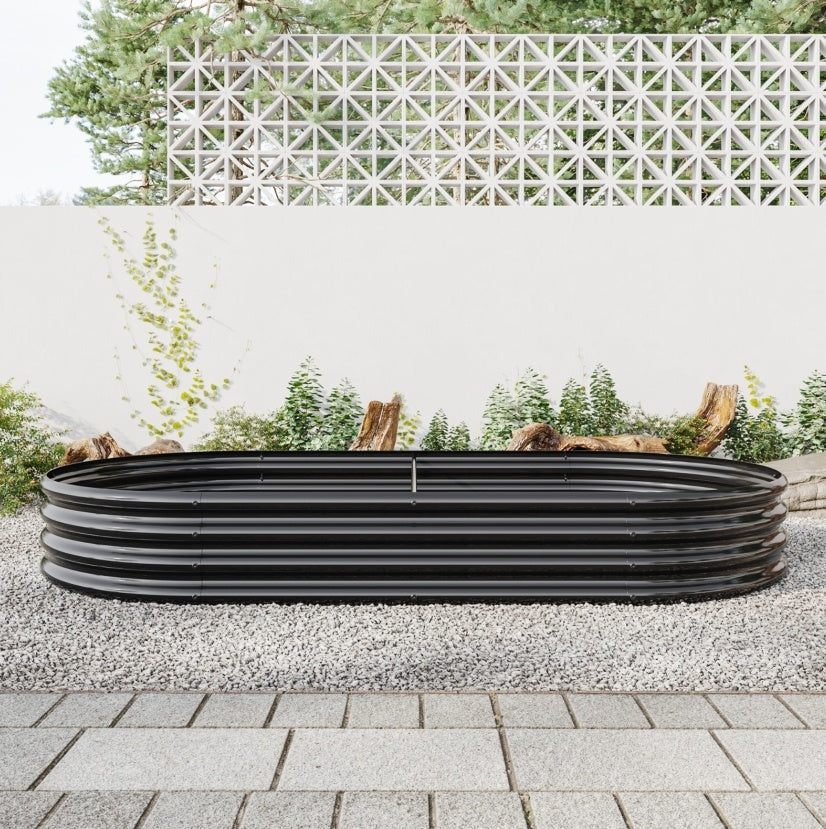 Oval Metal Elevated Garden Bed My Store