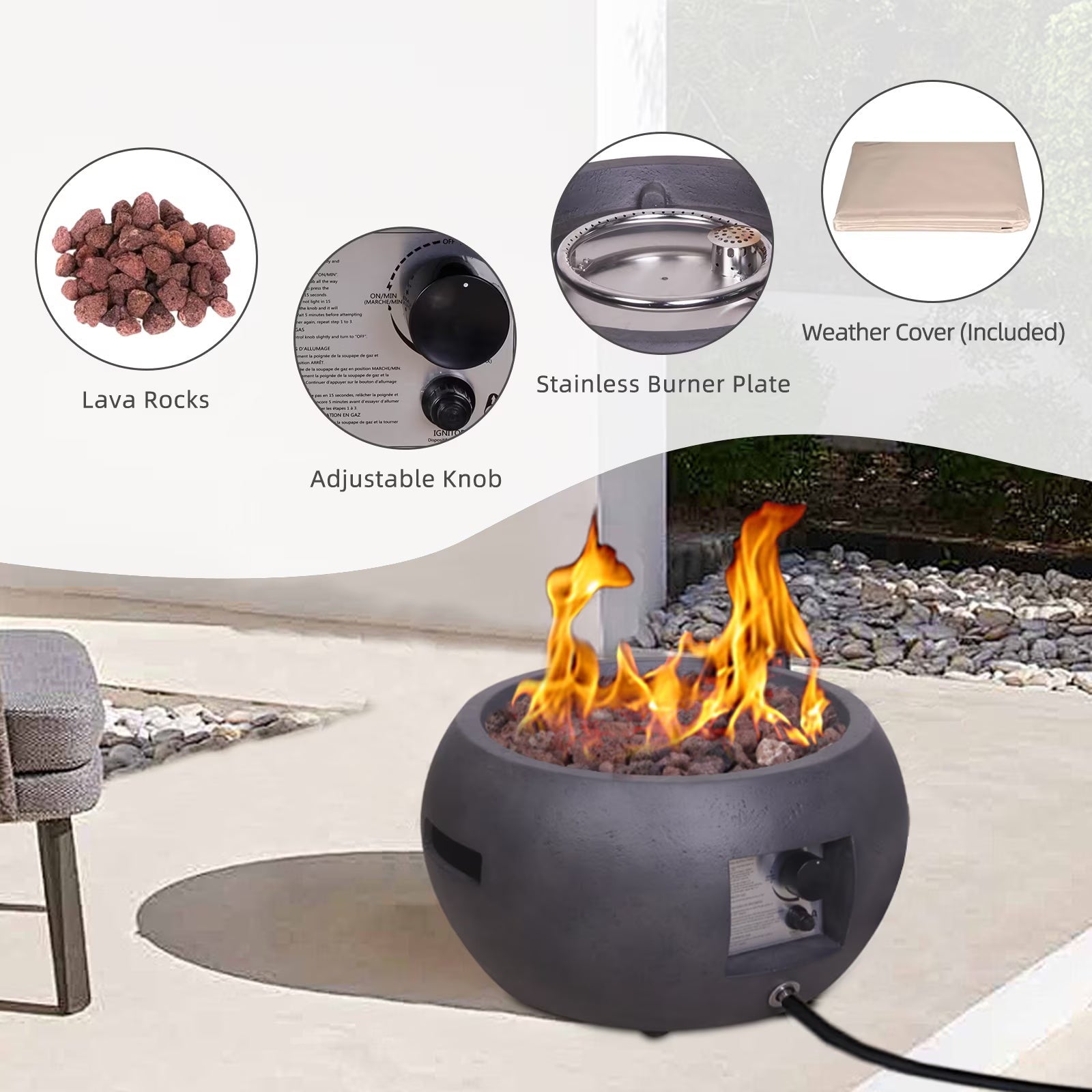 Propane Outdoor Fire Pit Inkedjoy