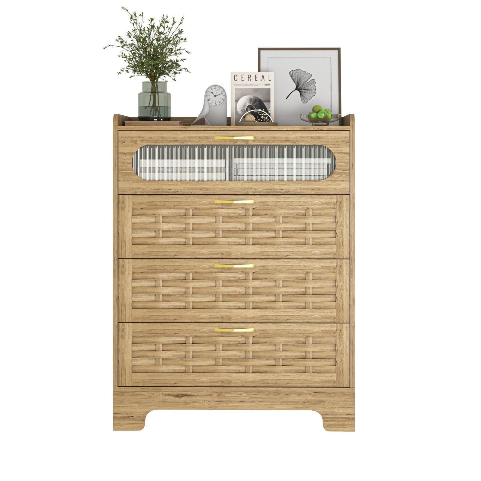 Wood 4 Drawer Dresser Modern Chest My Store
