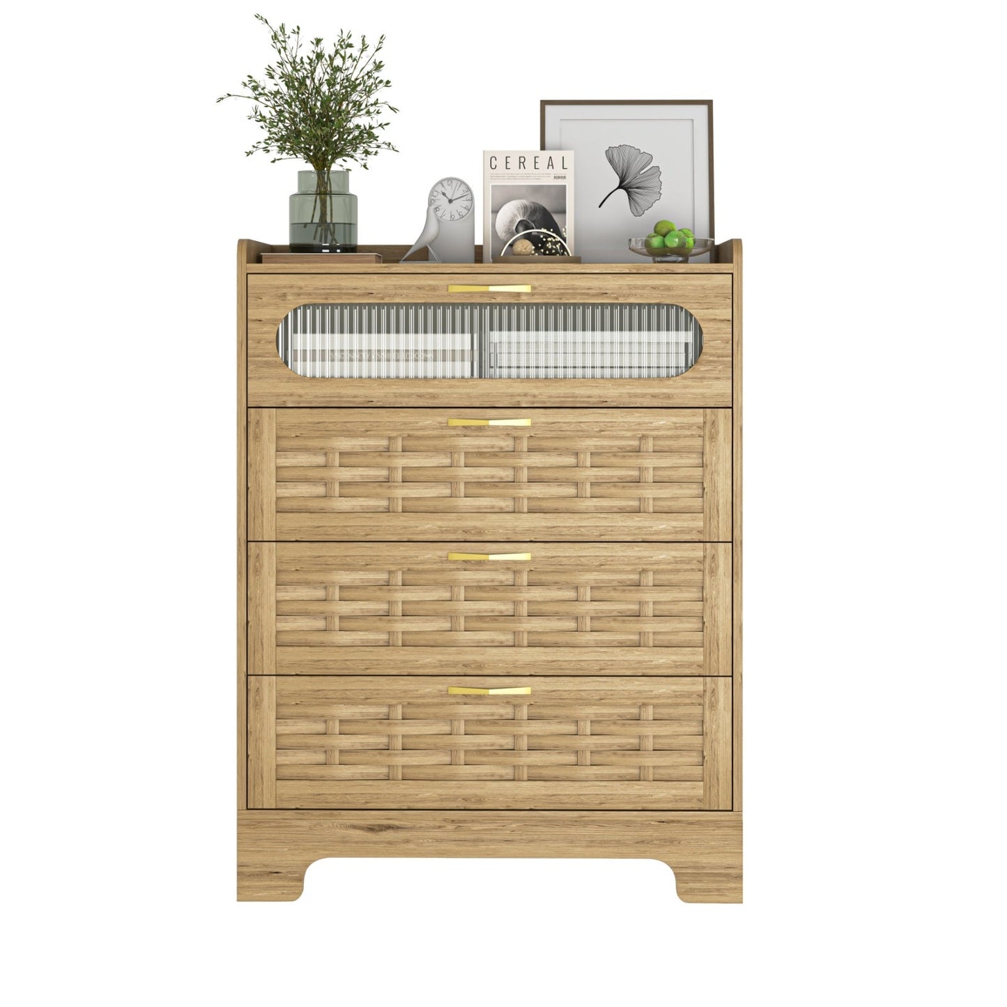 Wood 4 Drawer Dresser Modern Chest My Store