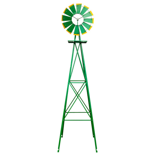 8FT Weather Resistant Yard Garden Windmill Green My Store