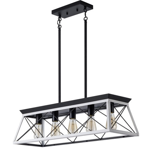 5 Lamps Farmhouse Chandelier Inkedjoy