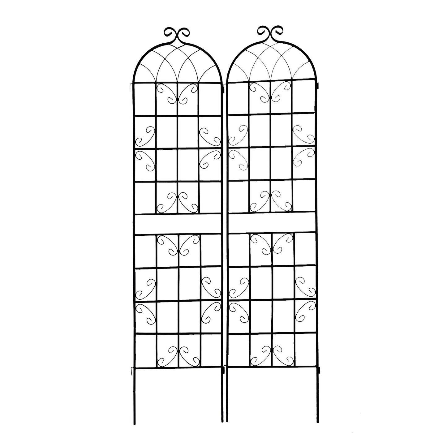 2 Pack Metal Garden Trellis Rustproof Trellis For Climbing Plants Inkedjoy