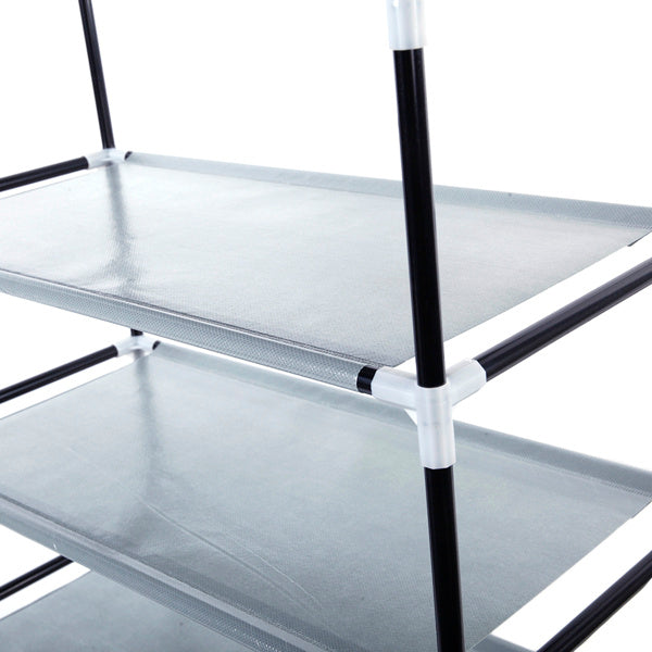 10 Layer 9-grid Non-woven Fabric Shoe Cabinet Purple Inkedjoy