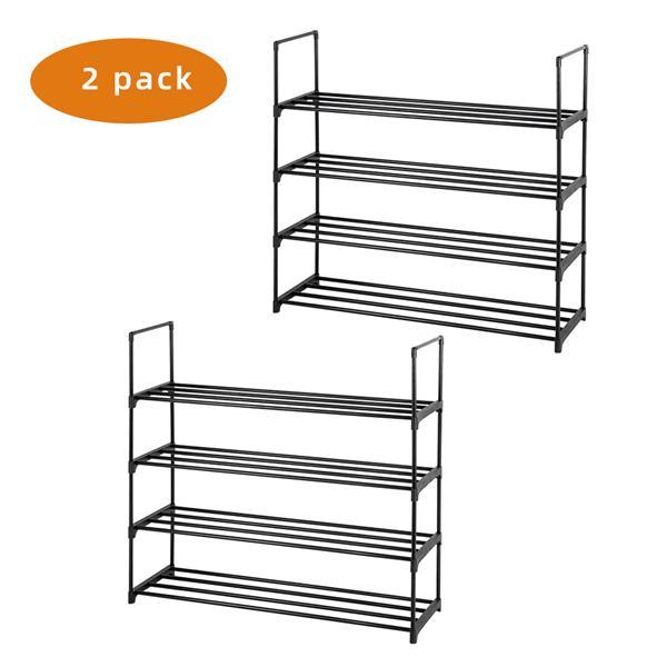 13 Tubes One Out Four Styles 8-layer Shoe Rack Black Inkedjoy