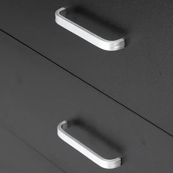 3 Drawers Bedside Table Black My Store