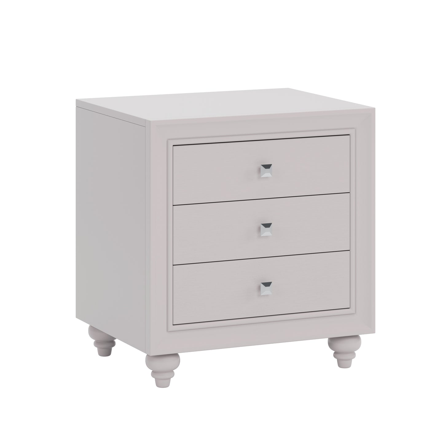 3 Pieces Bedroom Sets Full Size Wood Bed with Hidden LED Light Upholstered Headboard + 2 Nightstands, Cream Grey - Ohberri