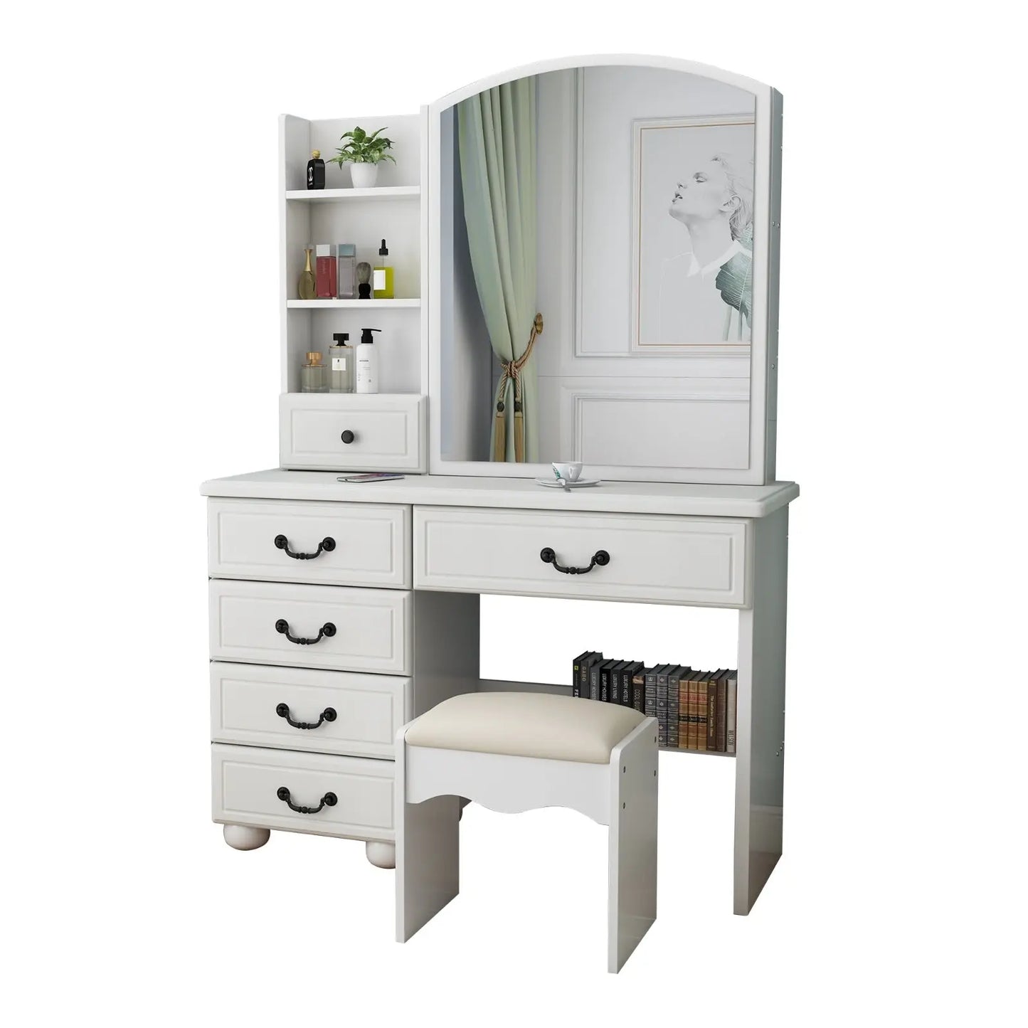 Vanity Desk With Mirror & Lights My Store