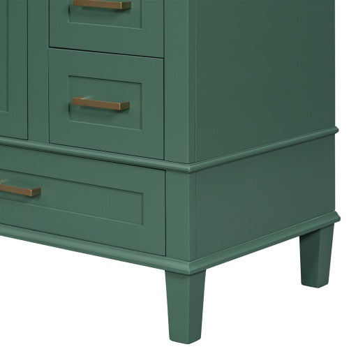 Modern Bathroom Cabinet With Sink Combo SetAnd 3 Drawers, Solid Wood Frame My Store