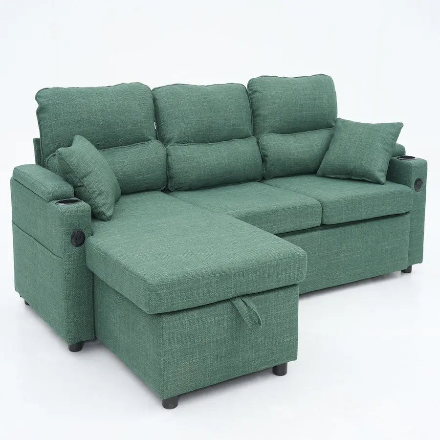 2 In 1, L-Shaped Pull Out Sectional My Store