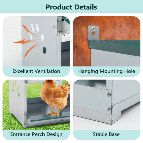 4 Compartment Chicken Nesting Boxes Inkedjoy