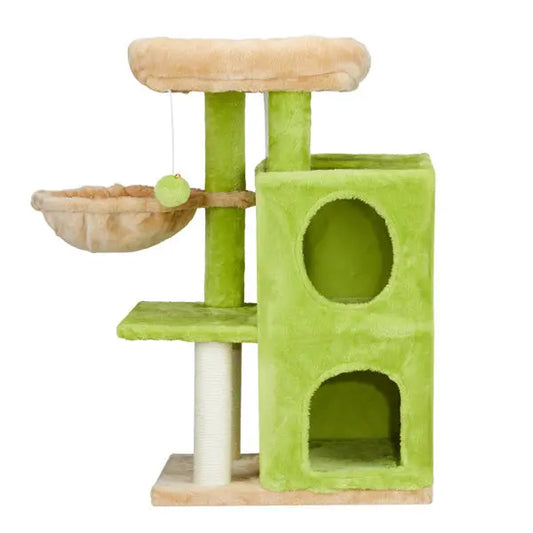 3-inch Yellow-green Speaker-shaped Double-layer Cat House  Hammock Cat Bed My Store