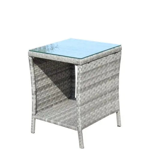 Outdoor Patio Furniture 1 Coffee Table With Clear Tempered Glass My Store