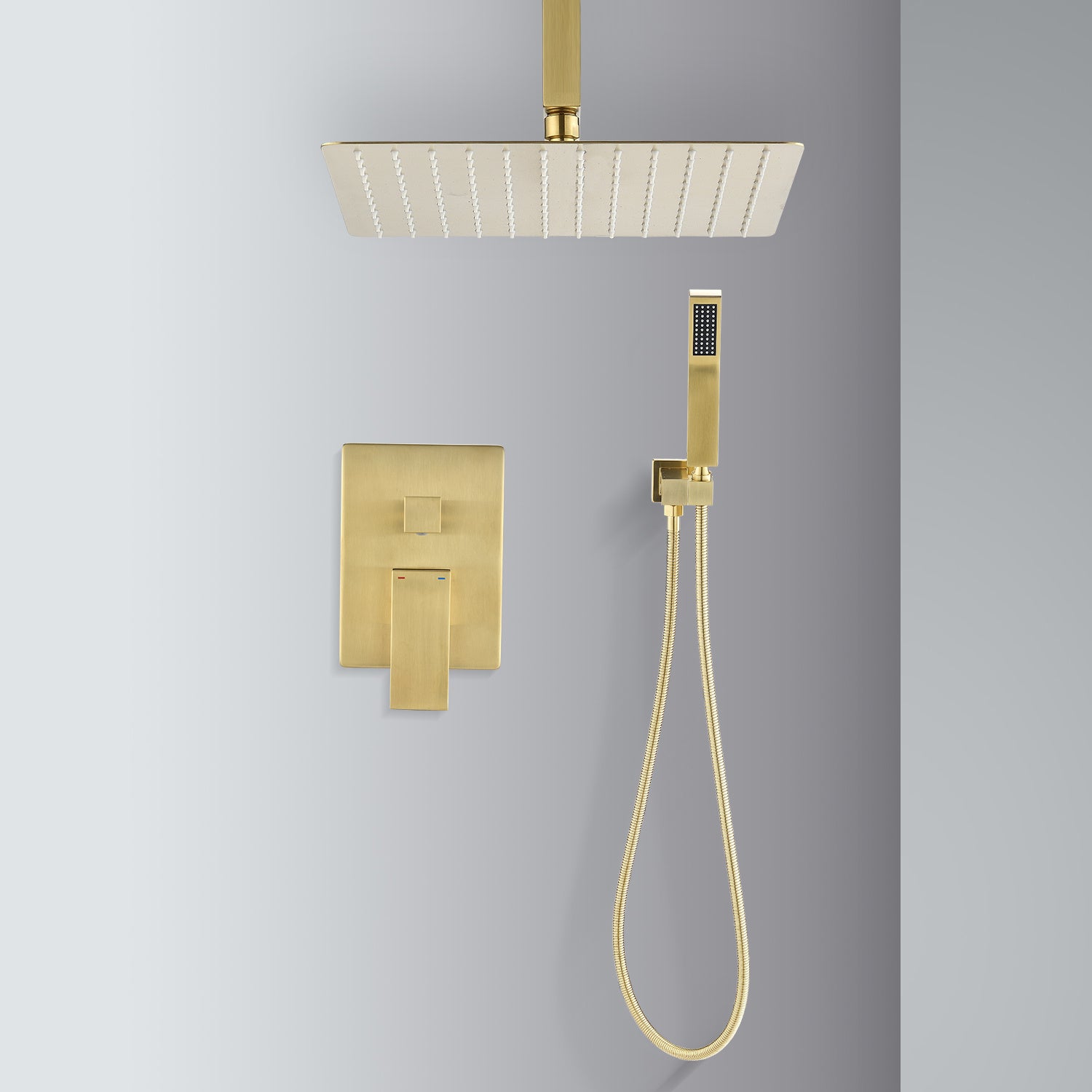 Ceiling Mounted Shower System Combination Set, With Handheld And Shower Head Ohberri