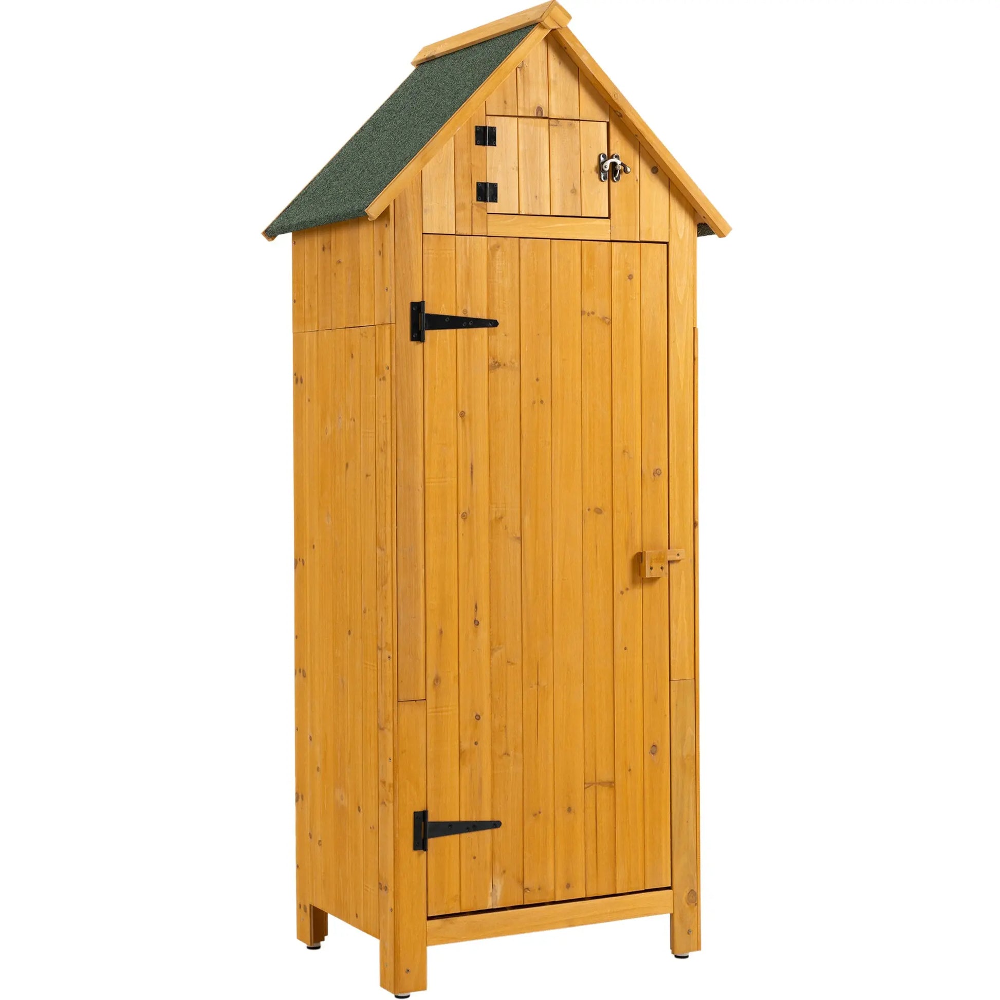 Outdoor Storage Cabinet Tool Shed Wooden Garden Shed Natural My Store