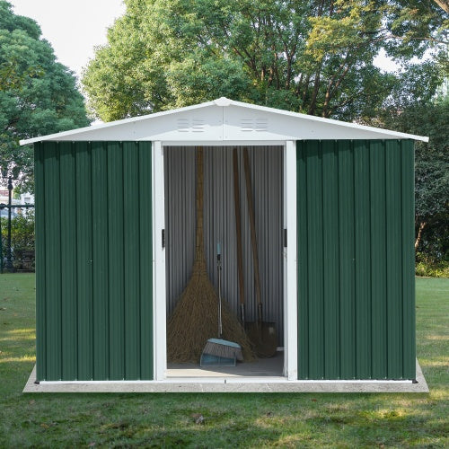 8x6 Feet Apex Roof Dark Grey With Aluminum Alloy Frame And Sliding Door Inkedjoy