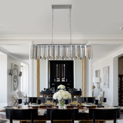 Modern Oval Crystal Chandelier Luxury Home Decor Fixtures Inkedjoy