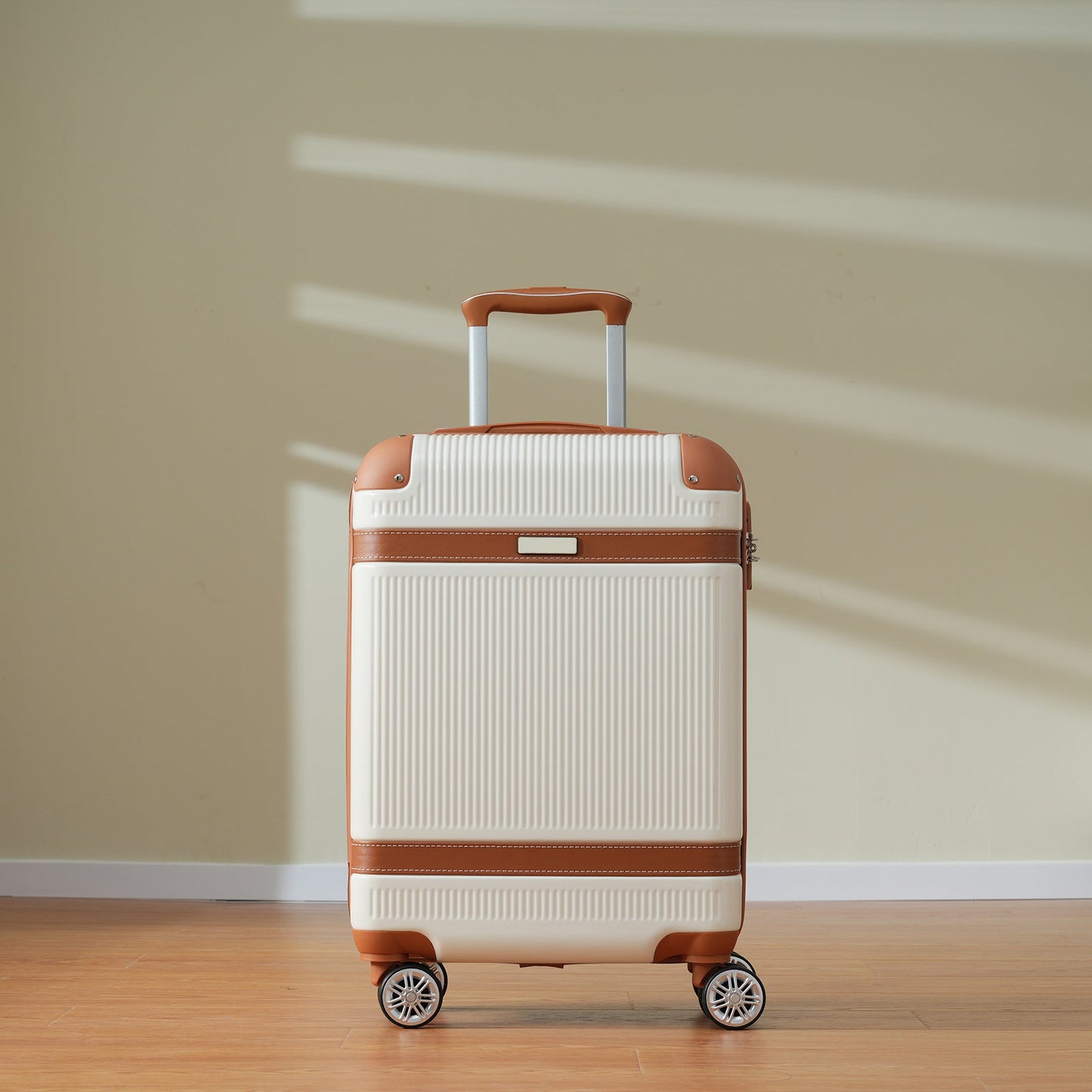 Hardshell Luggage Sets 3 Piece Carry-on Suitcase Double Spinner Wheels Inkedjoy