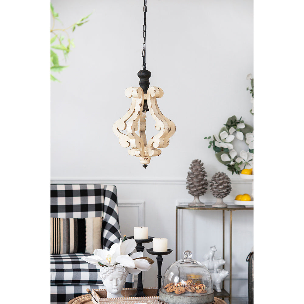 Farmhouse Chandelier, Dilapidated White Chandelier French Country Wood My Store