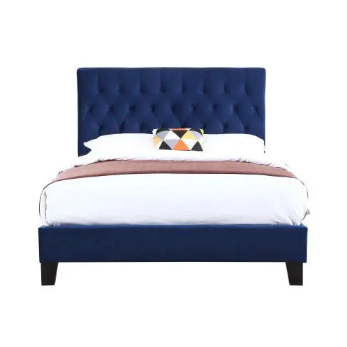Wallace Bay Luma Blue Queen Upholstered Bed My Store