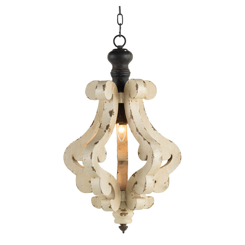 Farmhouse Chandelier, Dilapidated White Chandelier French Country Wood My Store